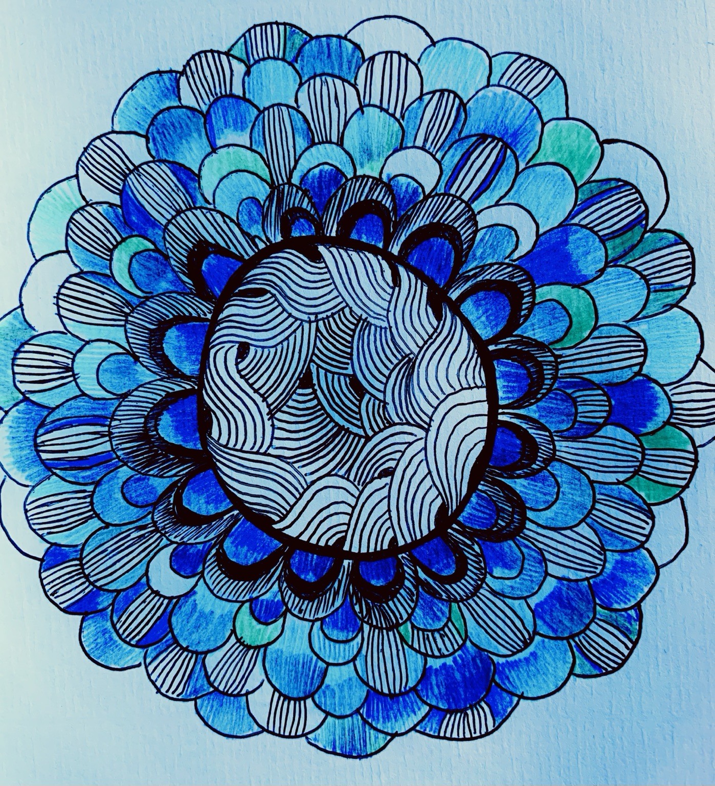 Carnet nomade de Juliette Savaëte, mandala coloré